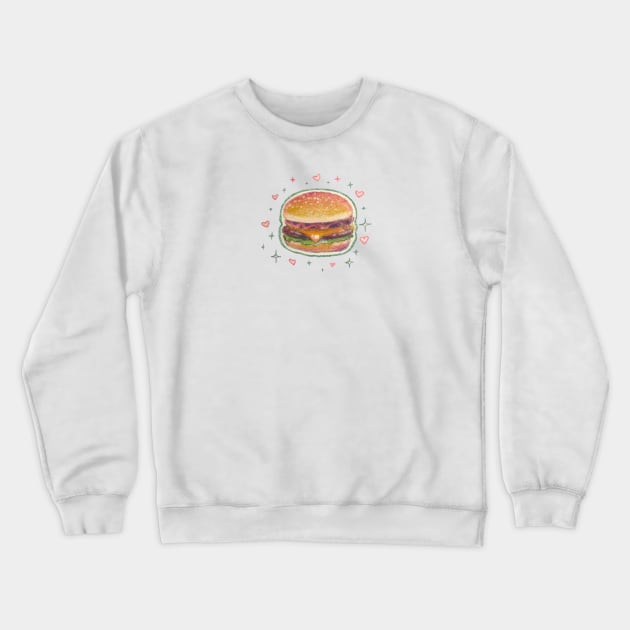 Burger lover Crewneck Sweatshirt by Katfish Draws